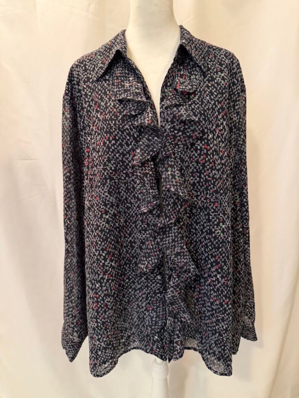 NWOT EVAN PICONE Women Multicolor (100% Polyester) Long Sleeve Top - 3x